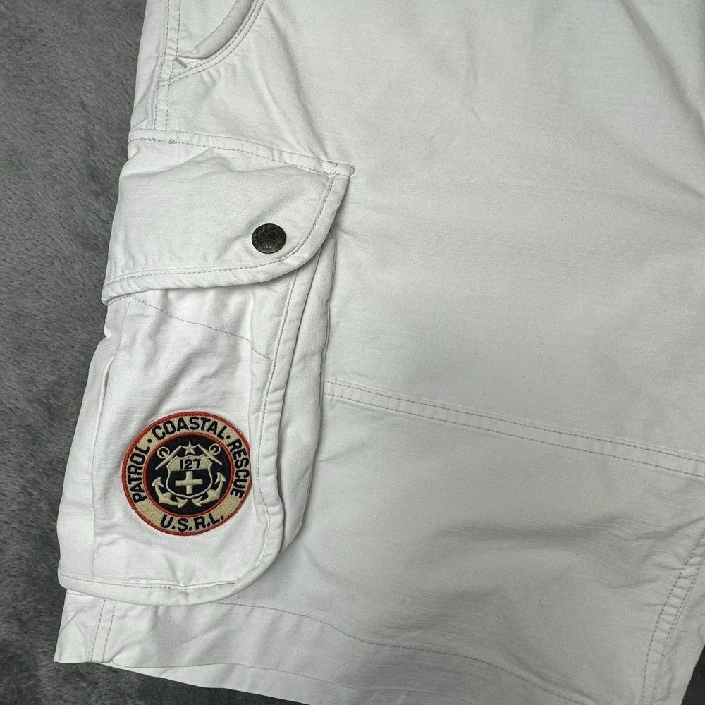 Polo Ralph Lauren USRL Cargo Shorts Mens 40 White Coastal Patrol Rescue VTG Tag
